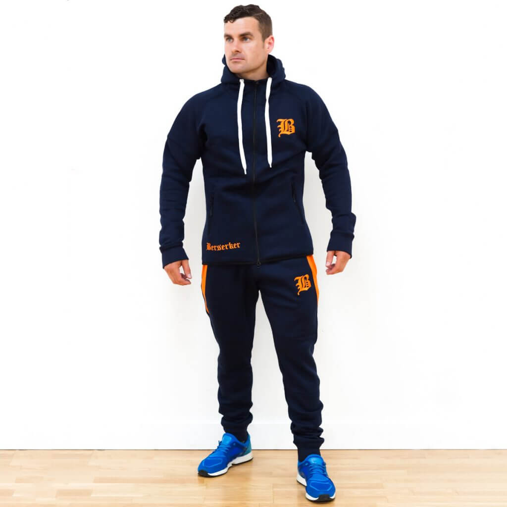 Technical Tracksuit Full Set Navy & Orange