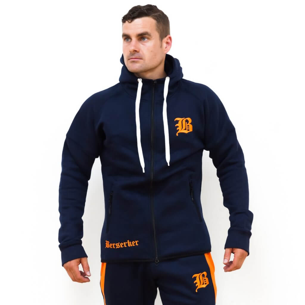 Technical Tracksuit Jacket Navy & Orange