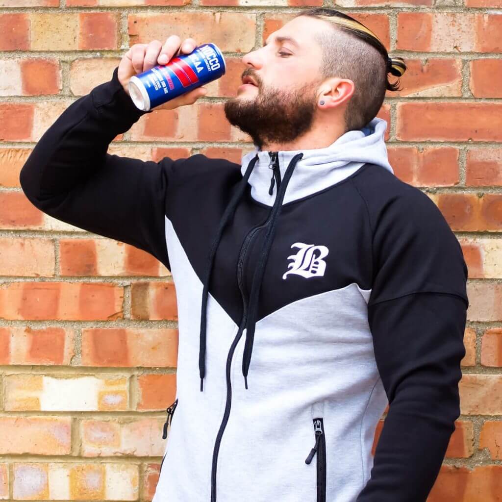 Technical Tracksuit Jacket Light Grey & Black